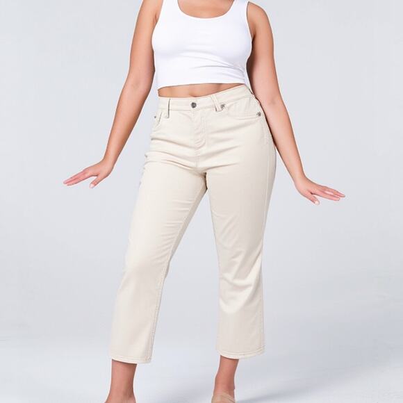 Miss Me Light Peach Cropped Jeans Size 29 Y2K 2000s Retro - Picture 1 of 13